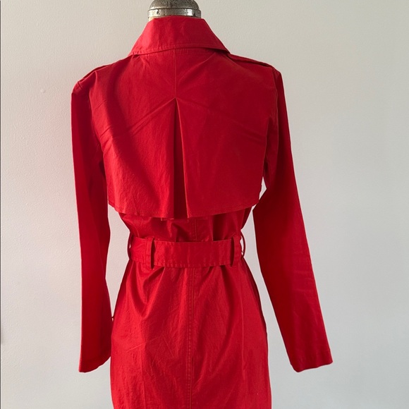 CAbi- Convertible Trench 3 in 1 Coat Vest Bolero Poppy Red Belted Size 0 - Picture 8 of 15